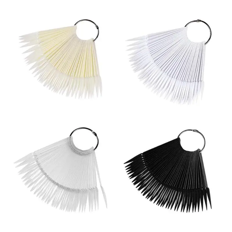 Веерообразное кольцо с острыми ногтями 40 штук металлическое из АБС пластика для