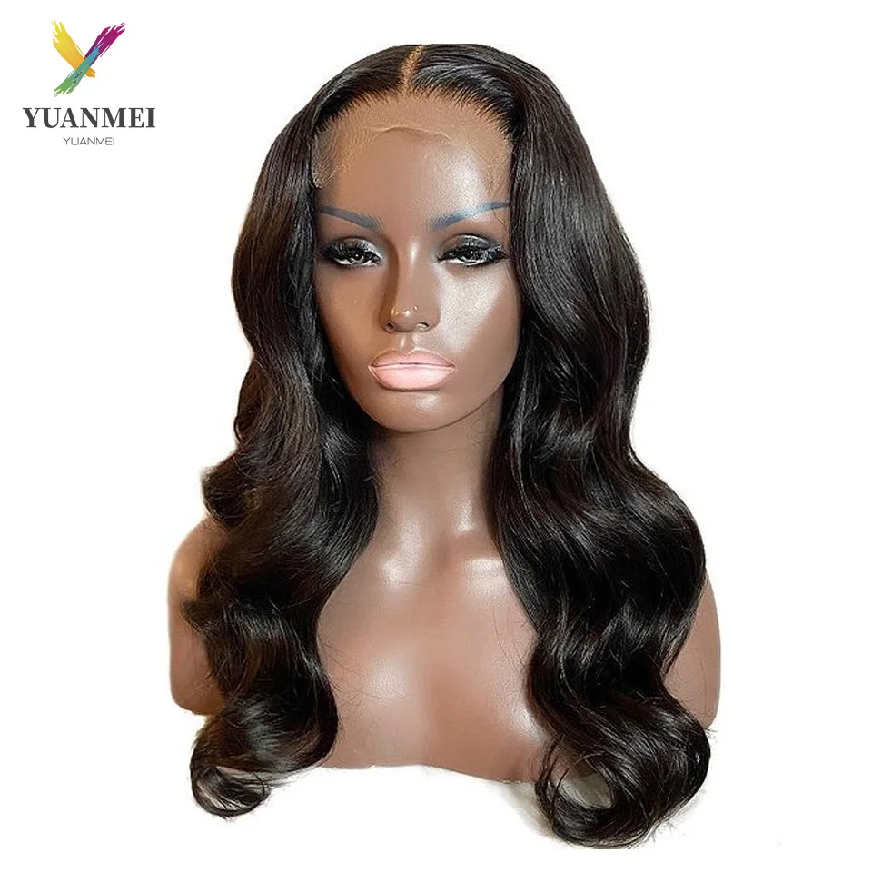 

Парики YUANMEI из человеческих волос с волнистыми волосами для женщин, 30 дюймов, парик на сетке спереди, 13x4x1, парик спереди, парики из бразильски...