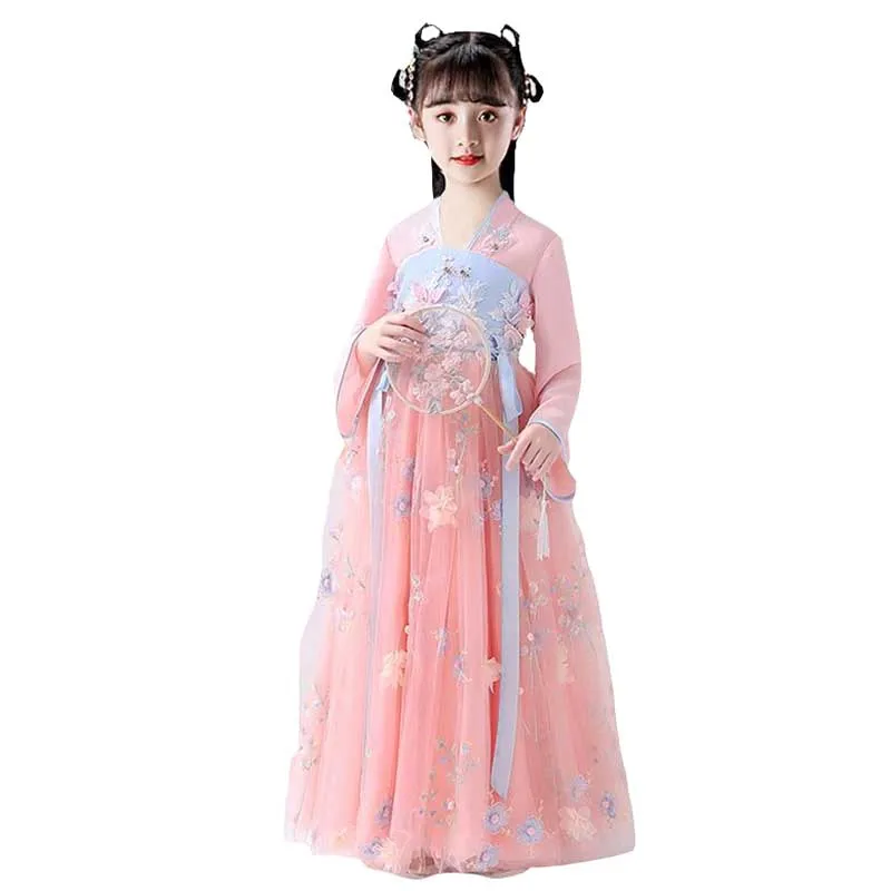 

Traditional Chinese Folk Dance Costumes Girls Children Classical Kids Tang Dynasty Costume Fairy Han Tang Dynasty Girls Dresses