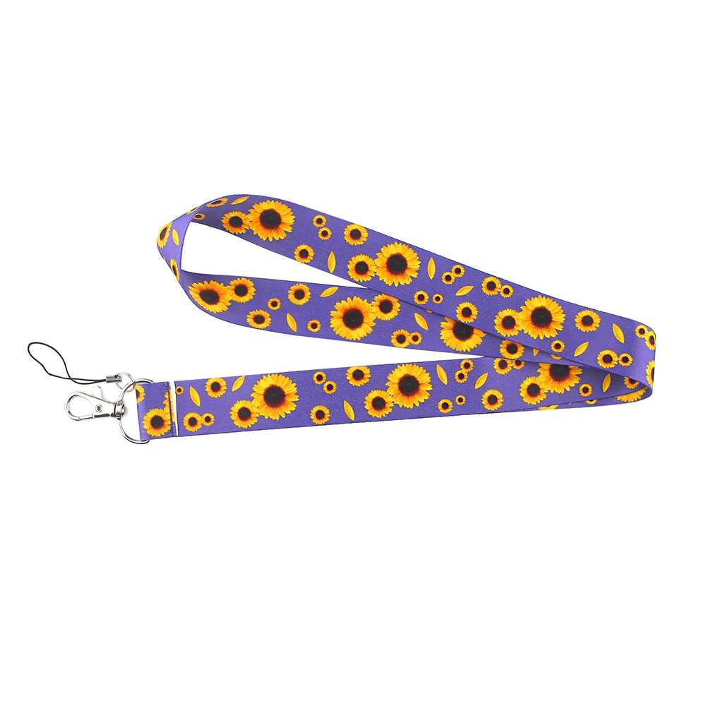 ZF2036 1 шт. подсолнечника Скрытая инвалидности живопись на холсте брелок-шнур