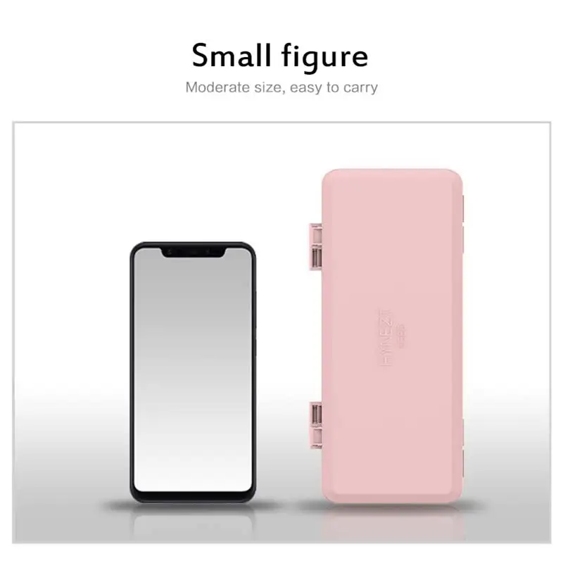 

Durable Mask Box Portable Mask Case Storage Organizer Double Layer Face Shield Holder With Mirror & Mask Storage Cloth Bag