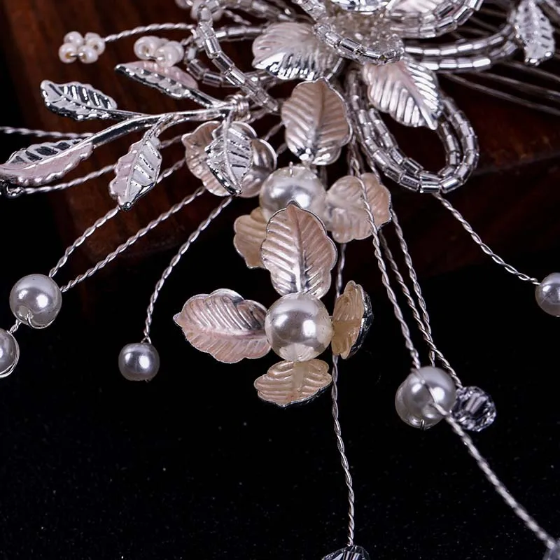 Женская расческа для волос с бусинами из искусственного жемчуга|Украшения волос|