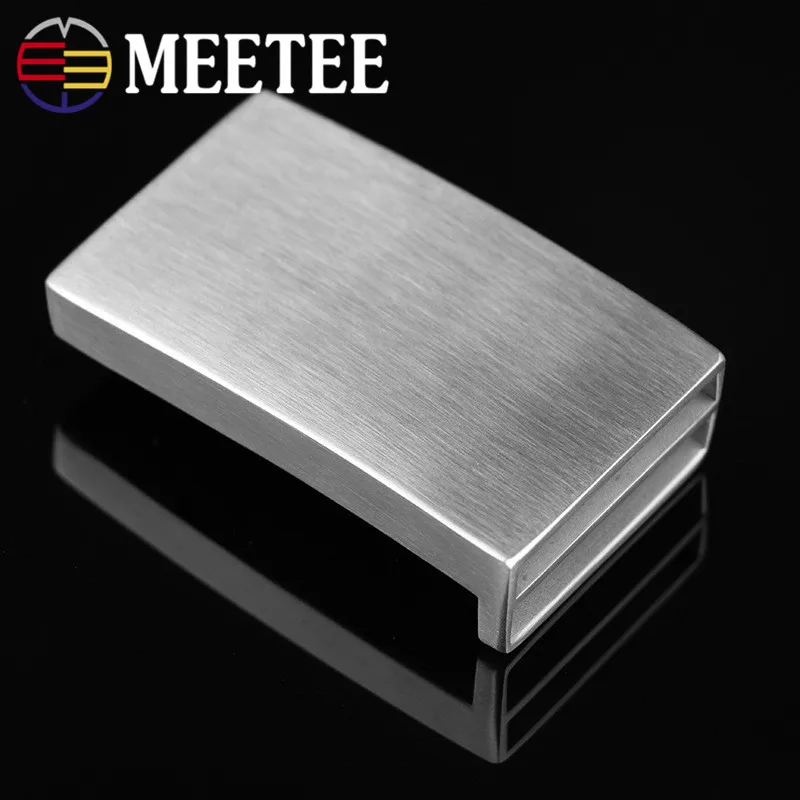 Meetee 1 шт., 33/38 мм, нержавеющая сталь, деловая зеркальная поверхность, плоская пряжка для ремня, сделай сам, пряжка для ремня, Bewing, гладкая Пряжка, аксессуар ZK712