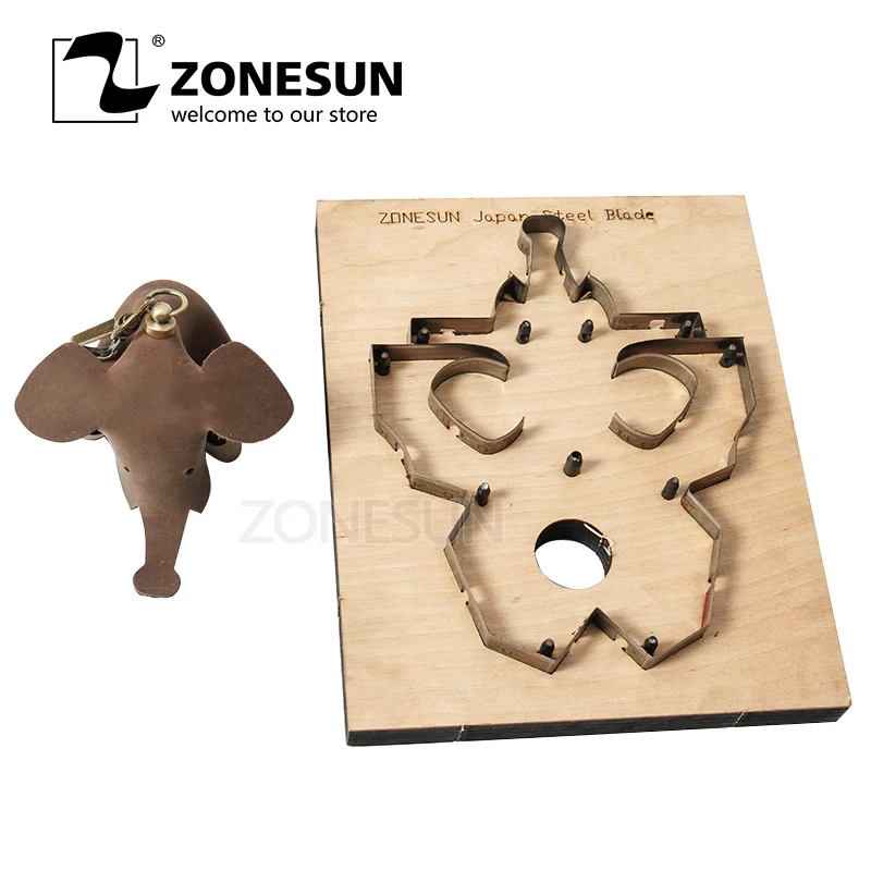 

ZONESUN Japan Steel Blade Rule Die Cut Steel Punch Tool Elephant Cutting Mold Wood Templat Dies For Leather Die Cutting Machine