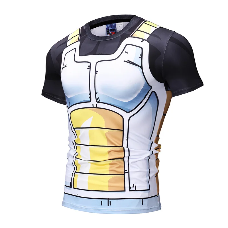 

2020 Summer New Cosplay 3D Tee Shirt Men's Japanese Anime Printing Costume Tops Running Fitness Tight Jerseys Quick Drying