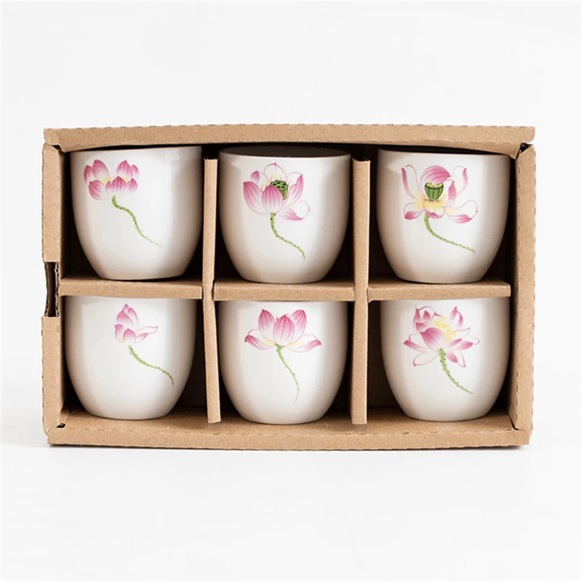 6 шт./компл. китайская керамическая чайная чашка с трещинами для глазури чайный