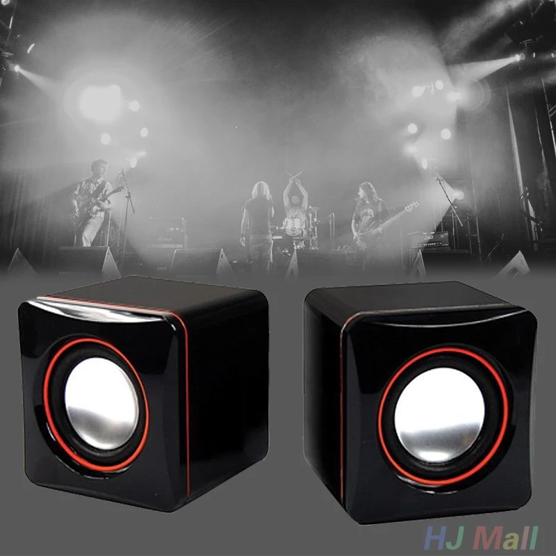 BCMaster 1 пара USB колонки звуковая музыкальная шкатулка для компьютера ноутбука