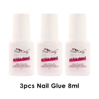 3pcs 8ml nail glue for fake nails extension strong glue nail polish adhesive press on nail tips sticking for nails private label