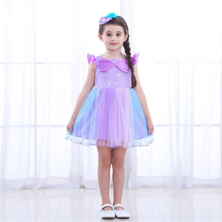 Милое платье русалки для девочек Детский костюм косплея на Хэллоуин женское