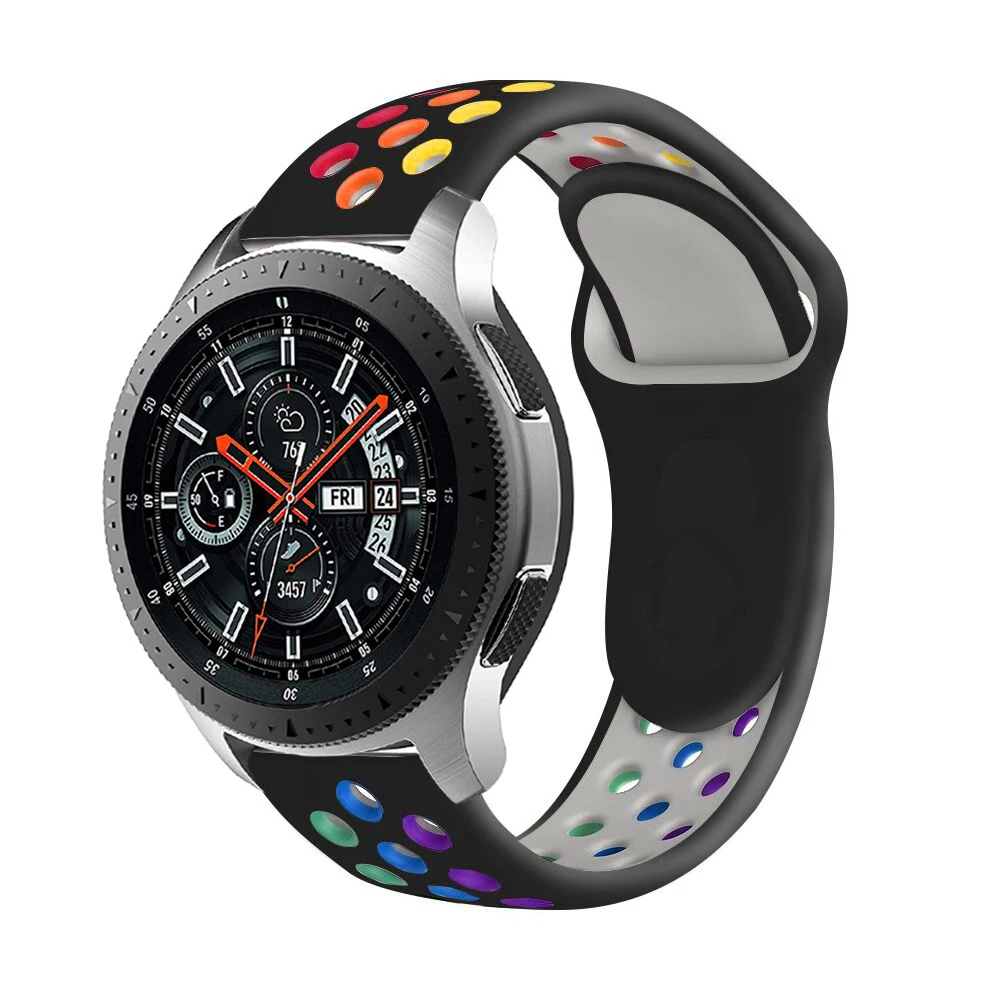 Ремешок силиконовый для Samsung Galaxy watch 3/46 мм/42 мм/Gear S3 Frontier браслет Huawei GT/GT2/2e/Pro Active 2 20