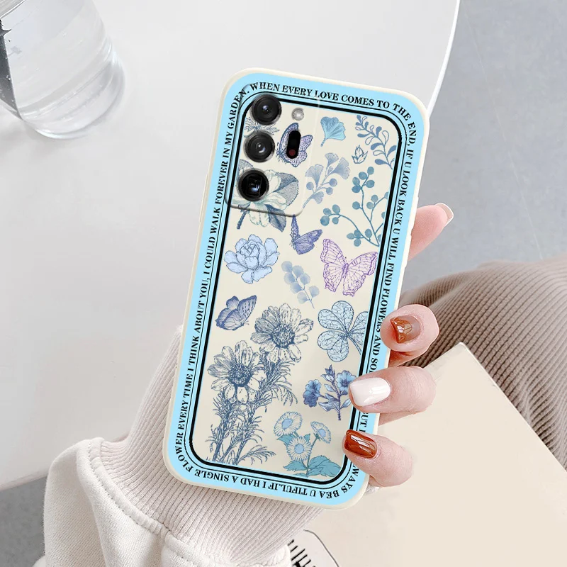 Flowers Phone Case For SamsungA72 A52 A42 A32 A22 A21S A02S A12 A02 A71 A51 A41 A31 S21 S20 FE S10 S9 Ultra Plus Soft Back Cover