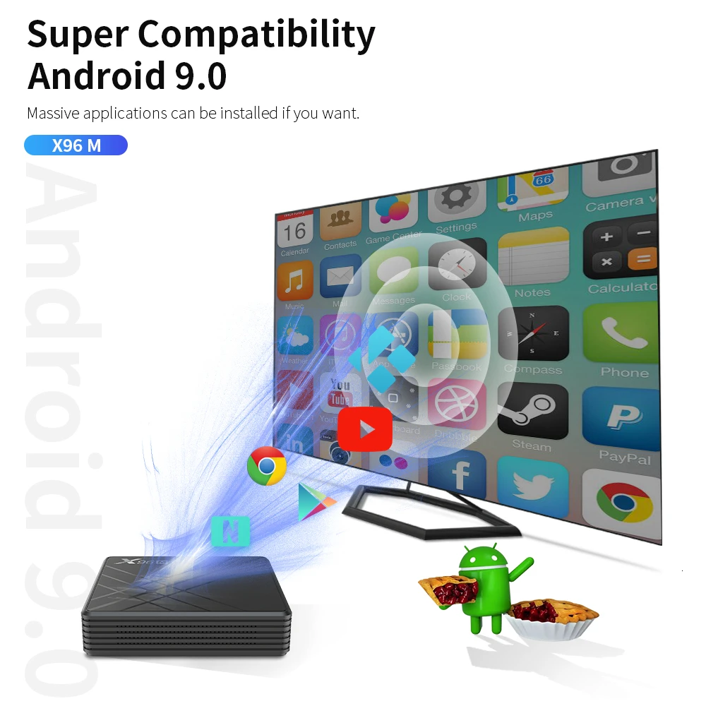 ТВ приставка X96M Smart Android 9 0 4K H603 2 4G Wifi медиаплеер телеприставка Google 3D видео Youtube USB 3