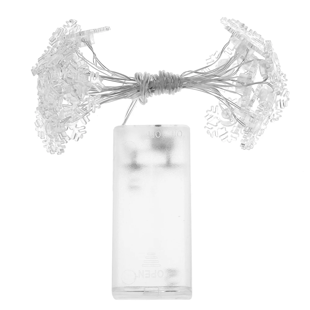 Светодиодный Снежинка солнечный светильник строка Водонепроницаемый с цветами