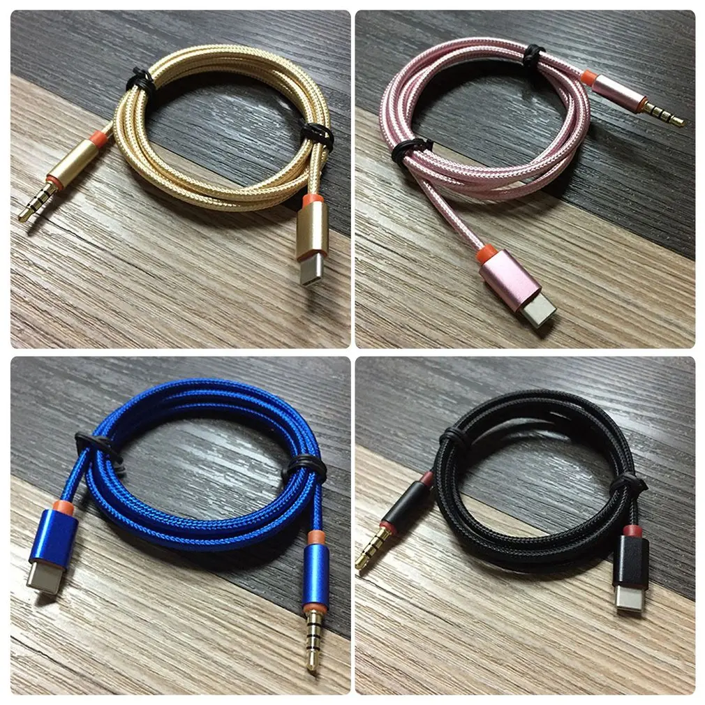 Переходник с USB Type C на 3 5 мм аудиоразъем Aux штекер удлинитель для наушников стерео