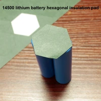 100pcslot 14500 lithium battery pack hexagonal insulation pad polygon solid package barley paper gasket meson diameter 38mm