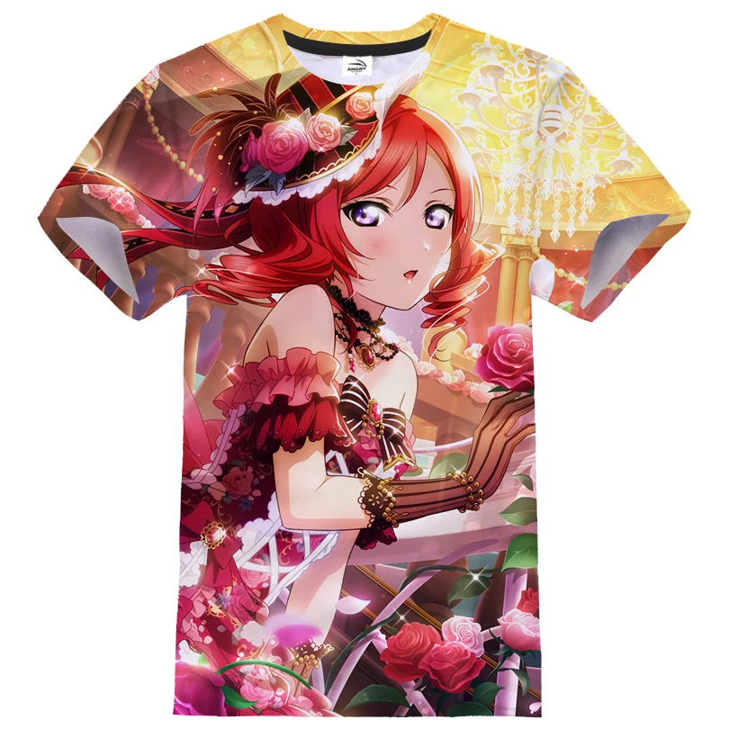 

Новинка 2021, футболка с аниме 3D принтом для мужчин и женщин, Повседневная Уличная одежда для косплея, футболка с милым рисунком для девушек, р...