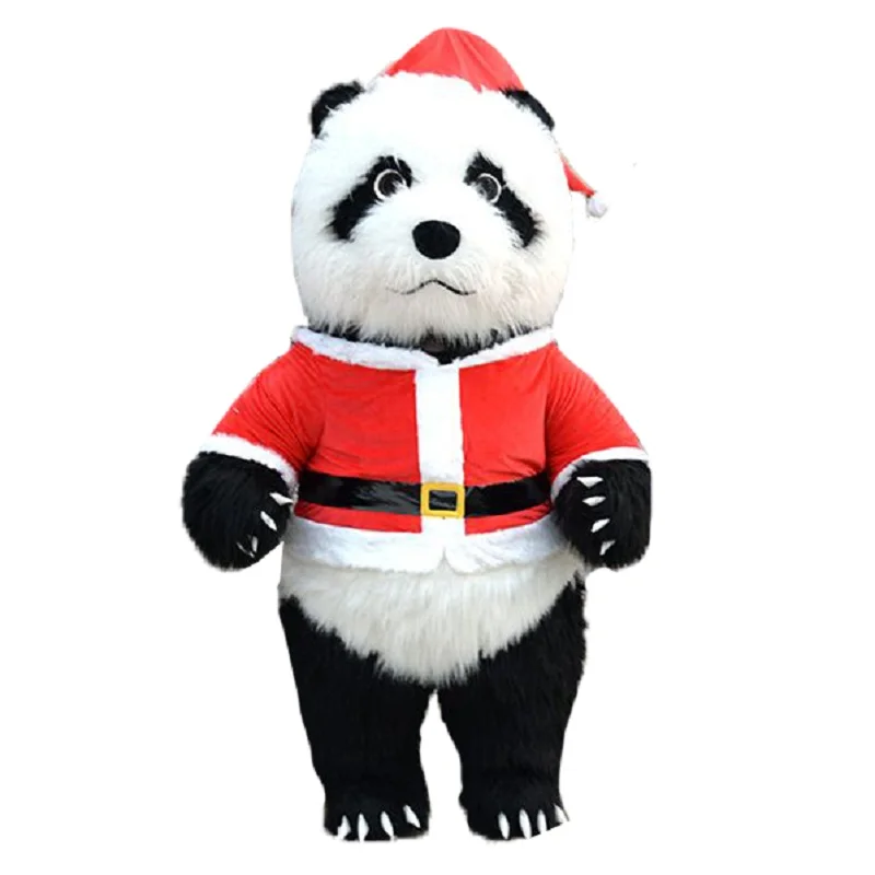 Panda Рождественские маскарадные костюмы снеговика, вечерние, 2 м, 2,6 м, 3M, высокий, большой Санта Клаус, панда, косплей, надувной костюм для взрослых от 1,7 м до 1,95 м - Цвет: Panda