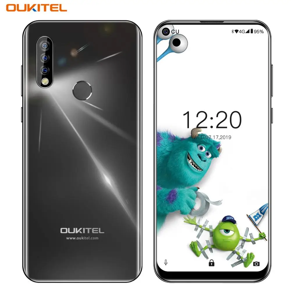 OUKITEL C17 Pro 4 Гб 64 Гб мобильный телефон 6,35 ''полный экран распознавание лица отпечатков пальцев Android 9,0 13MP двойная камера 4G сеть 2.4GH 5G Wifi