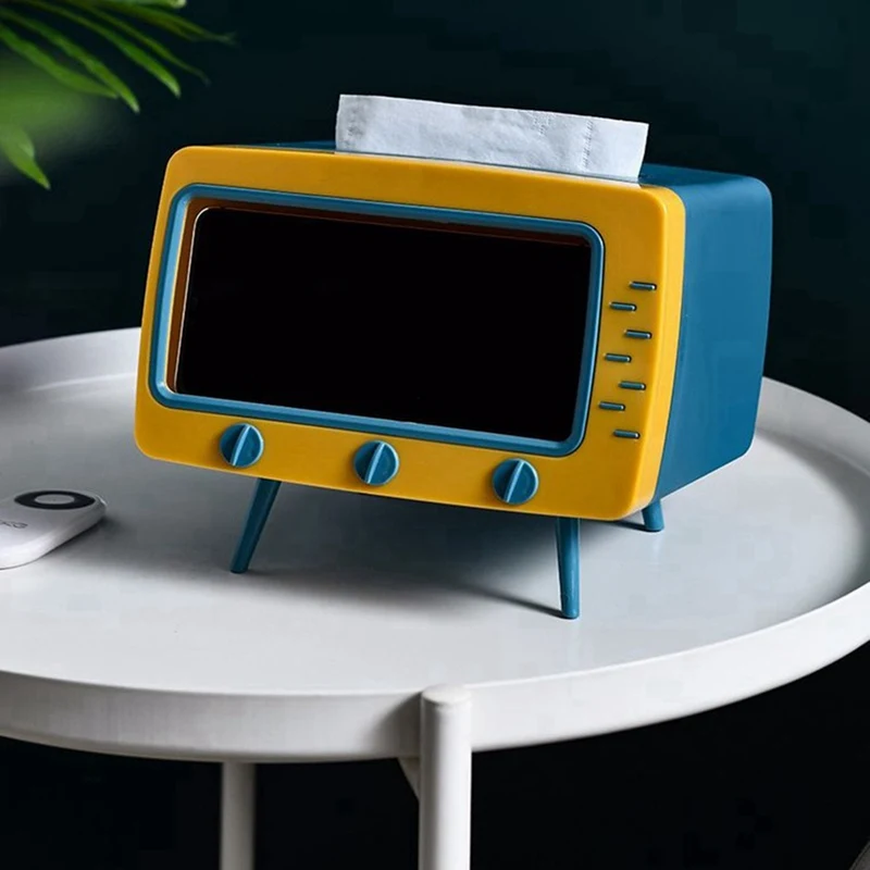 

TV Table multi-function Desktop Storage Box Creative Tissue Box Roll Tray Basic Kitchen Pumping Tray