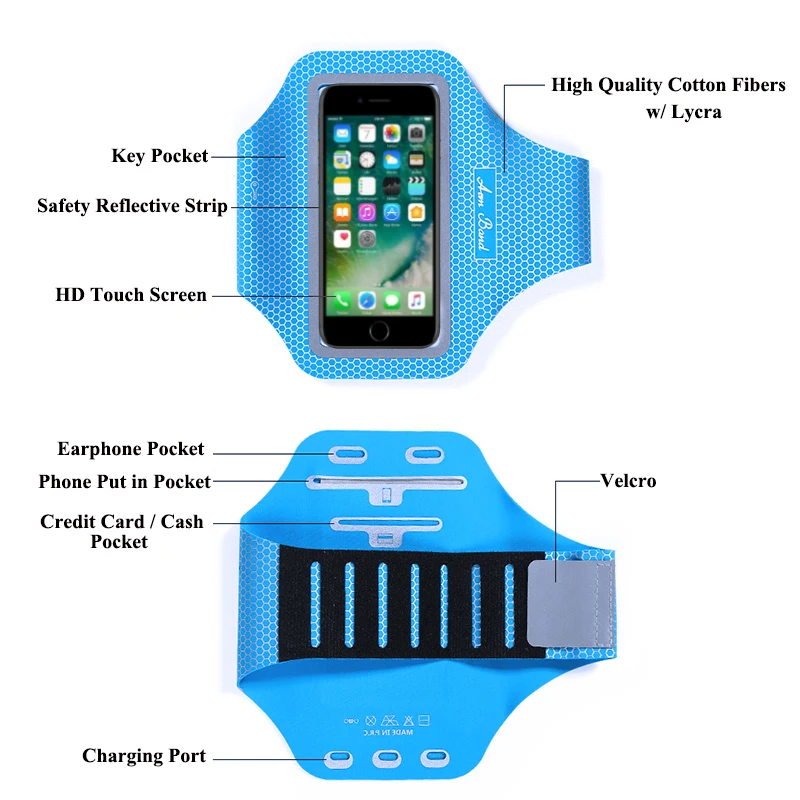 Спортивный ультра-светильник для бега чехол с повязкой на руку Blu Studio G2 HD / Vivo 6 Energy