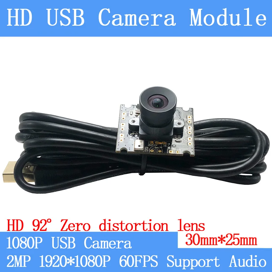 2MP 92 ° Zero distortion starlight 1080P HD MJPEG 60fps высокоскоростной USB модуль камеры Android Linux UVC веб-камера Поддержка аудио