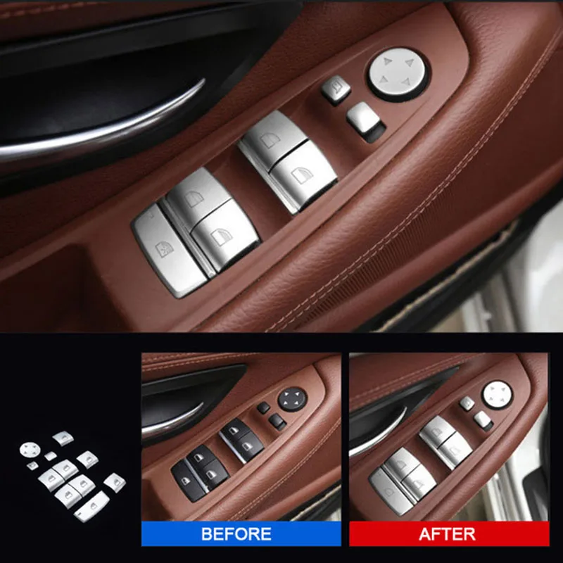 Door Window Switch Lifter Buttons Covers Trim Interior Stickers For Bmw 5 Series F10 F18 525 528 11-17 | Автомобили и мотоциклы