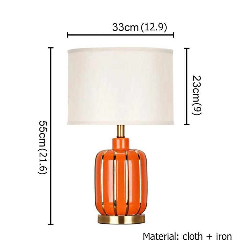 

8M Ceramic Table Lamps Desk Luxury Modern LED Lighting For Home Bedroom