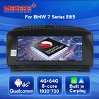 Автомобильный радиоприемник MEKEDE, Восьмиядерный процессор Snapdragon, GPS-навигация для BMW 7er E65 E66 2008-2012, автовидео, 4 Гб 64 ГБ, головное устройство Carplay