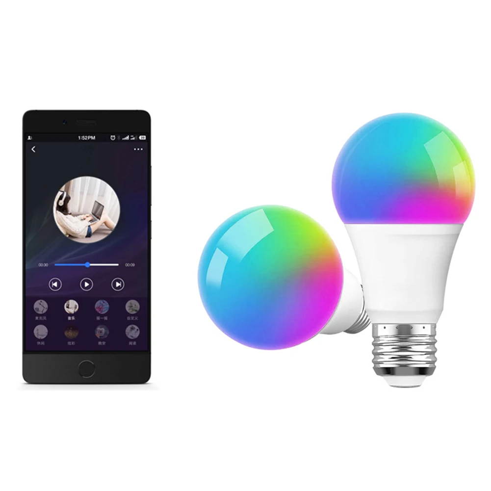 Умный Светильник лампы аксессуары для ламп RGB Цвет изменение украшения 1 шт. E26 E27