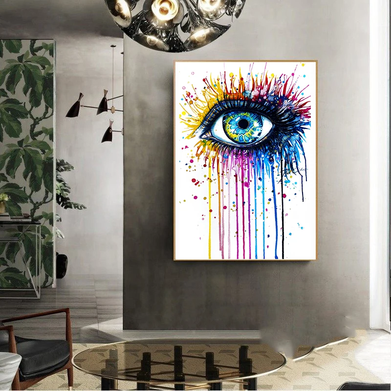 Abstract Watercolor Eyes Canvas Painting Wall Art Poster and Prints Modern Pictures Cuadros for Living Room Decoration | Дом и сад