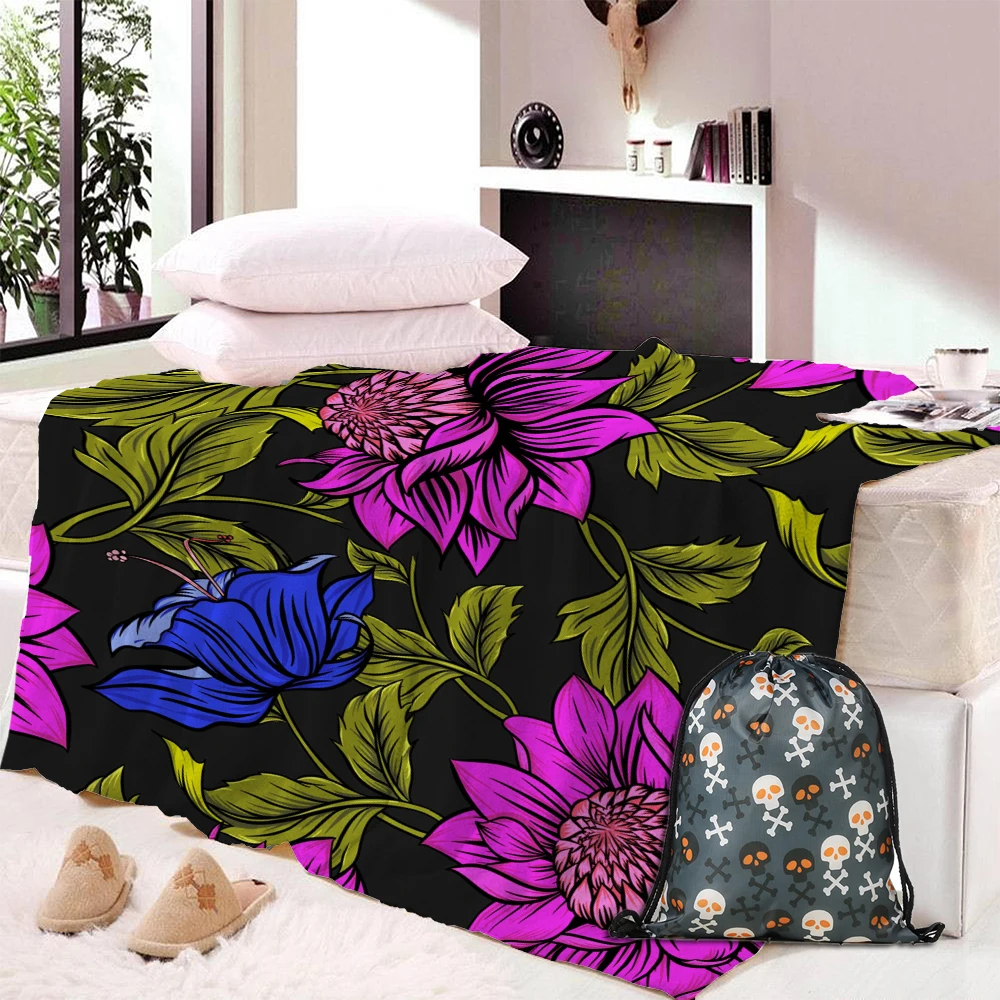 Красное толстое Флисовое одеяло с 3D цветами двойное Полноразмерное стандартное