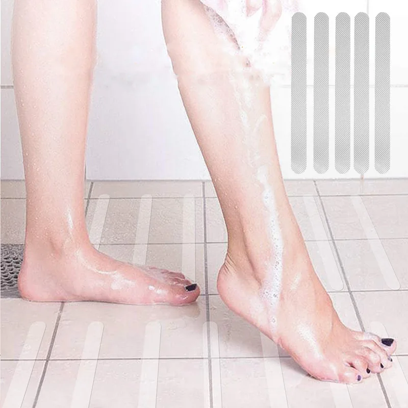 

Non-slip Bathtub Stickers Flower Shape Self-Adhesive Shower Sticker Transparent Wavy Bath Floor Anti-Slip Tape Home Accessories