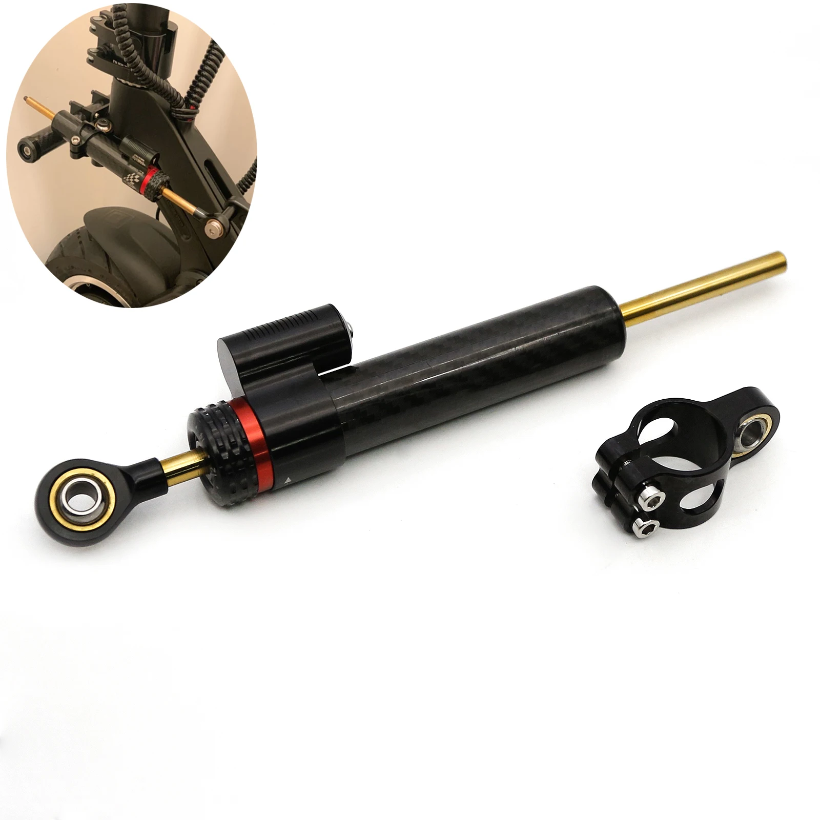 

NEW Fiber Carbon Steering Damper Stabilizer For Dualtron Thunder Electric Scooters Universal Dampers