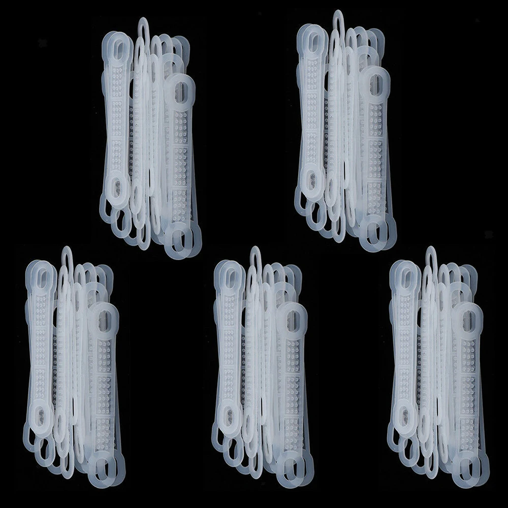 100 шт. силиконовая вешалка для одежды нескользящая полоса эластичная аксессуар