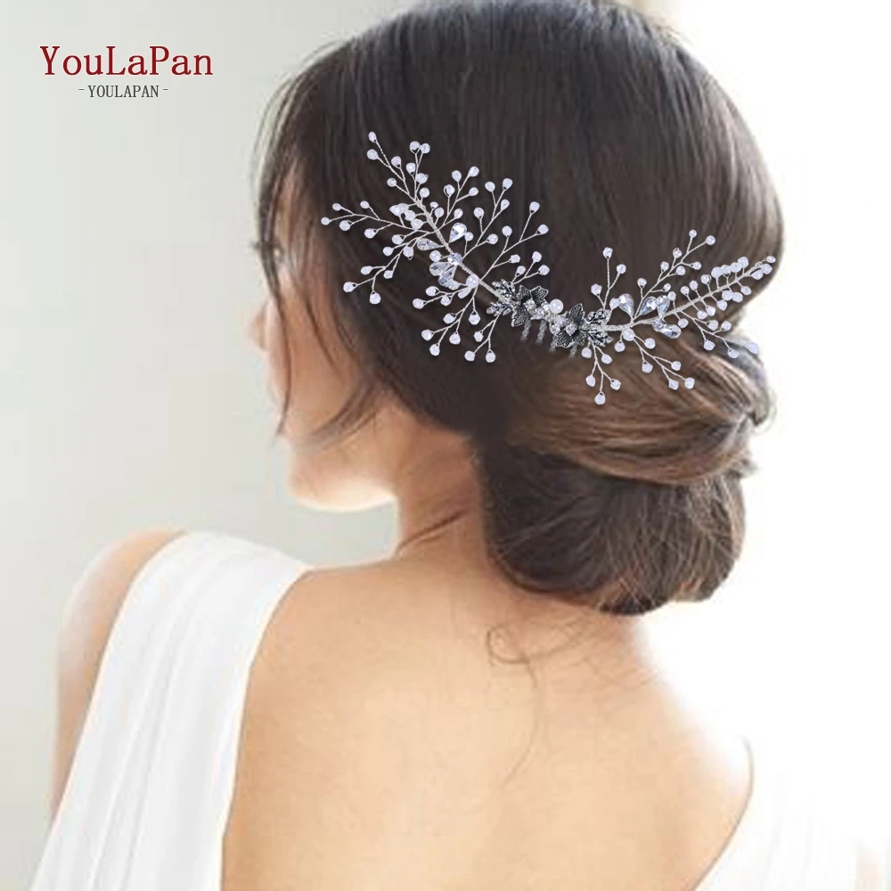 TOPQUEEN HP02 свадебный гребень для волос женщин ручная работа Свадебный Кристалл