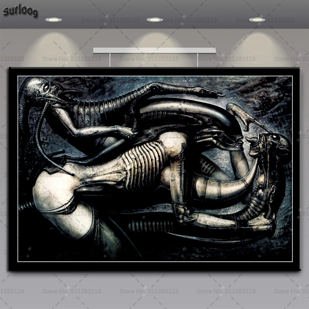 Плакаты и принты Hr Giger Li II инопланетянин ужас настенные художественные картины