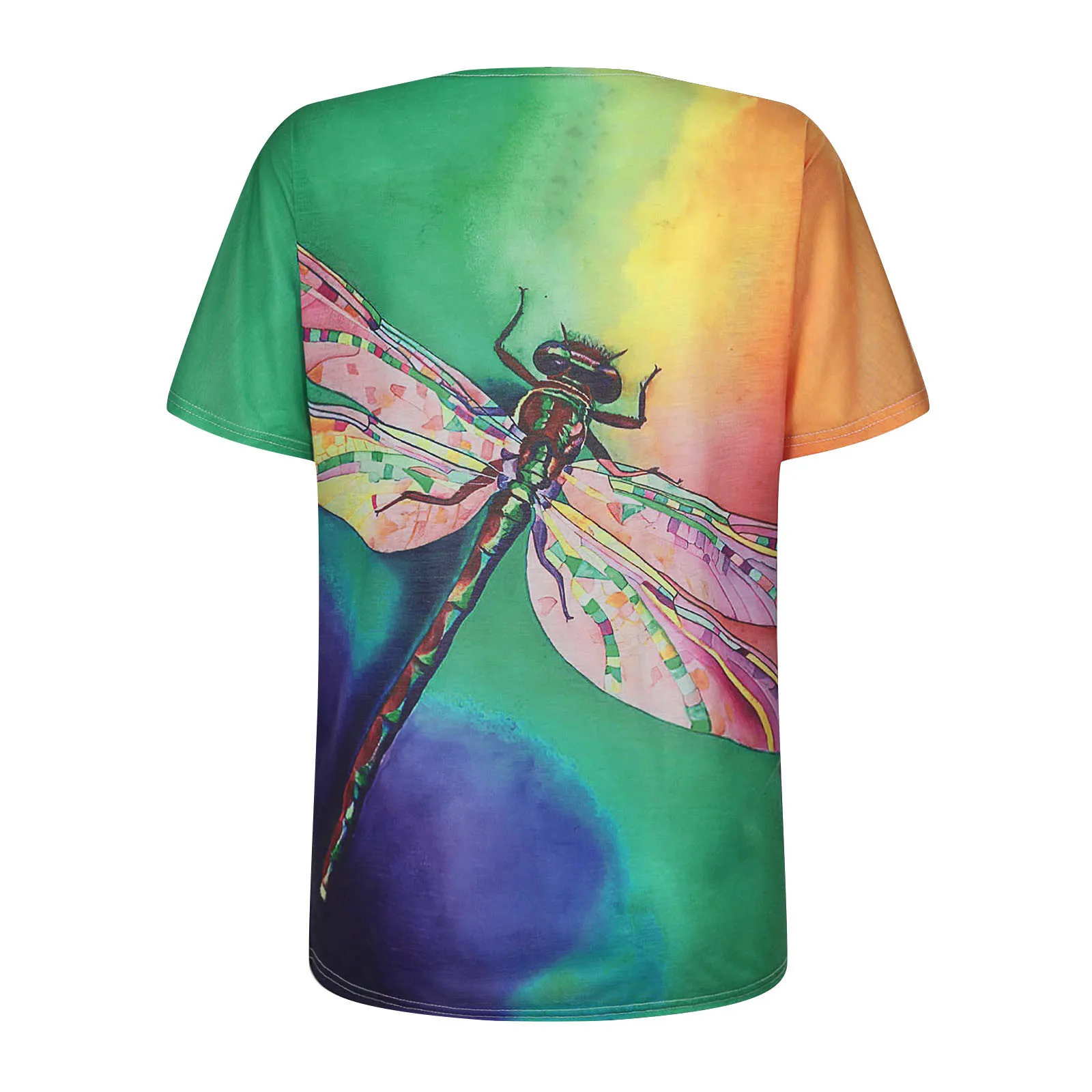 

T Shirt Plus Size Women Short Sleeve Tshirts Printed V-neck Tops Tee T-shirt Blouse T-shirt Streetwear Loose Clothing D4