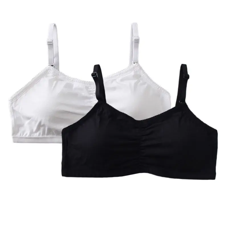 

Teenage Girls Bra with Detachable Pad Seamless Bralette Wireless Women Underwear Q6PB