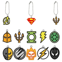 disney marvel avengers signs bead ball pendant keychains acrylic doll key chain accessories for boys men jewelry hot sale mlv146