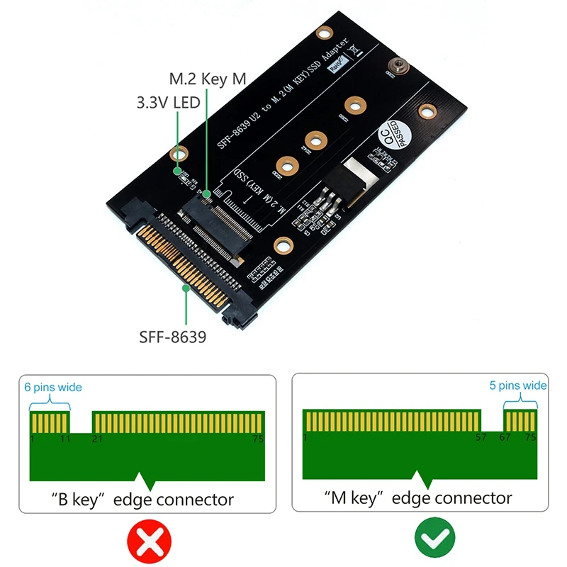 Обновленная версия M.2 NGFF NVME ключ M SSD для SFF 8639 U.2 адаптер с поддержкой радиатора