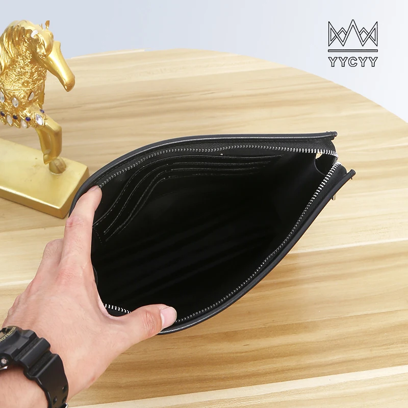 

European and American fashion men's and women's business briefcase handbags brand-name classic design leather hand long wallet