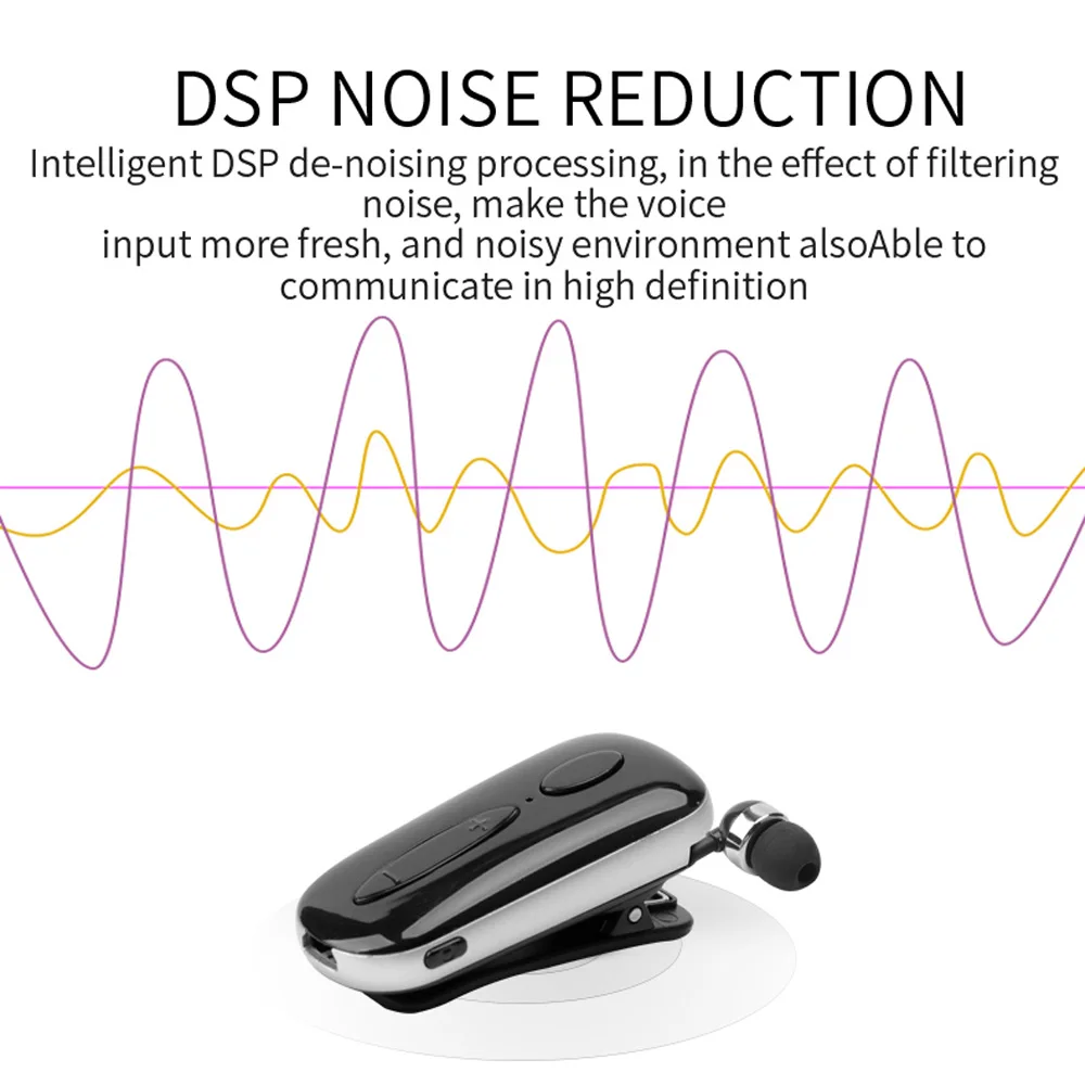 K36 Mini Wireless Bluetooth Headset Calls Remind Vibration Wear Clip Driver Auriculares Earphone For Phone PK F910 | Электроника