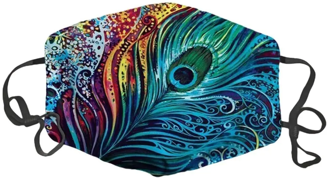 

Peacock Feather Image Mouth Mask Face Mask Men Women Unisex Mask Comfortable Fashion Mask
