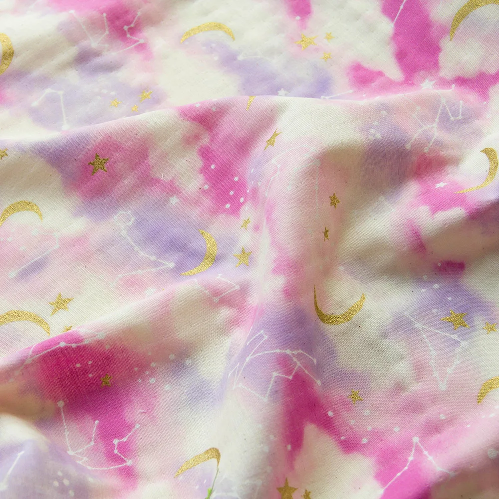 Полметра японская кокка мягкая двойная Марля из хлопковой ткани Созвездие