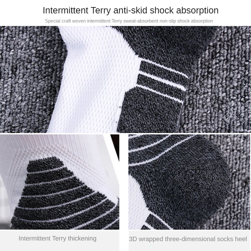

3 Pairs Outdoor Sports Socks Knee-high Breathable Socks Men's and Women's Thicken Fitness Running Cycling Basketball Socks