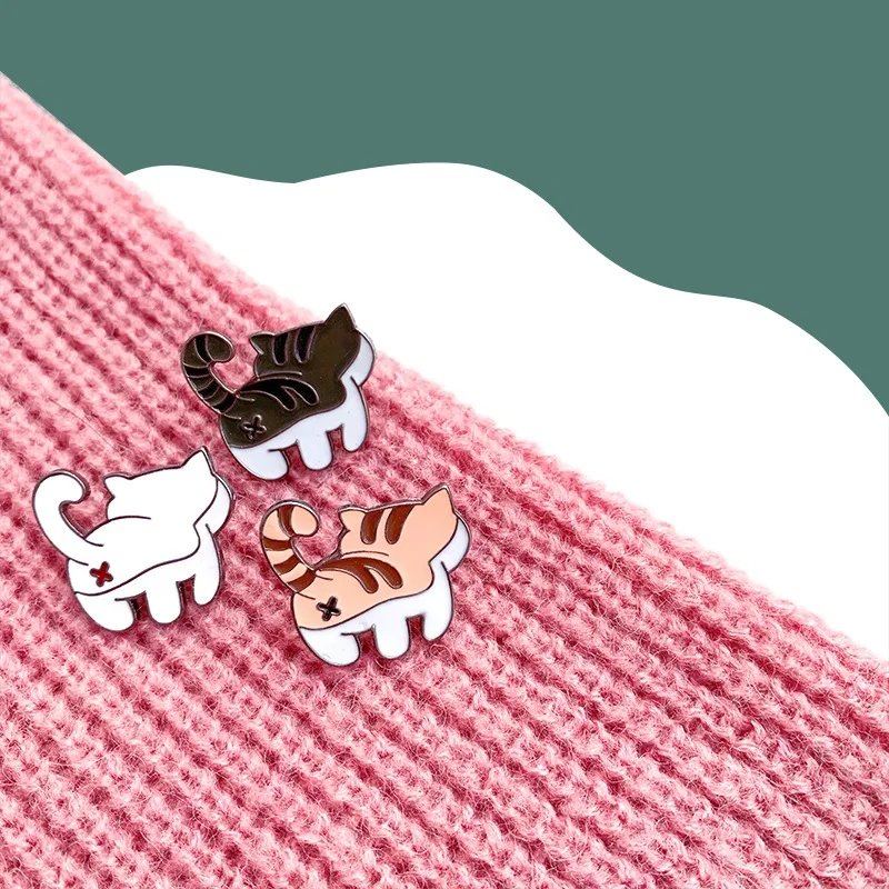 Новинка Милая брошь в виде кота с масляными каплями значок кошачьих звезд