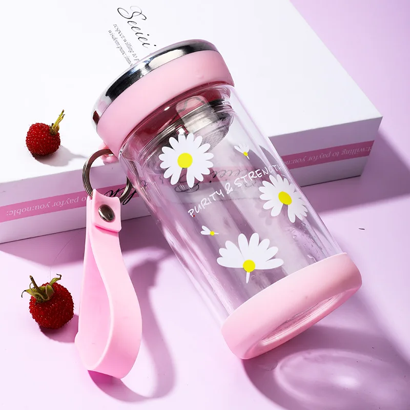 Термостойкая Красивая стеклянная бутылка для воды емкостью 280/320 мл красивый