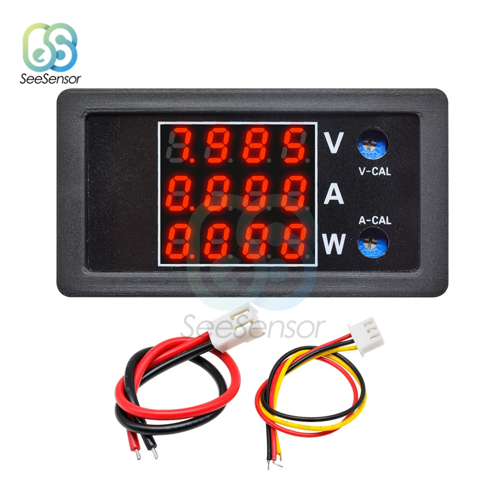 

DC 0-100V 10A 1000W LCD Display Digital Voltmeter Ammeter Wattmeter High Precision Voltage Current Power Meter Tester Detector