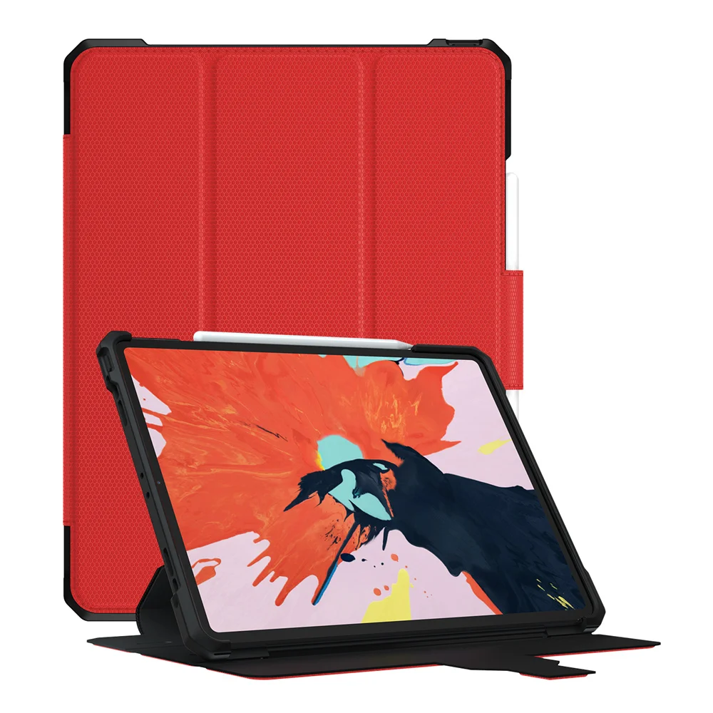 Red Умный чехол для iPad Pro 12,9 дюйма кожа+ ТПУ задняя крышка с карандашом держатель плечевой ремень ударопрочный защитный корпус KTZ - Цвет: Red