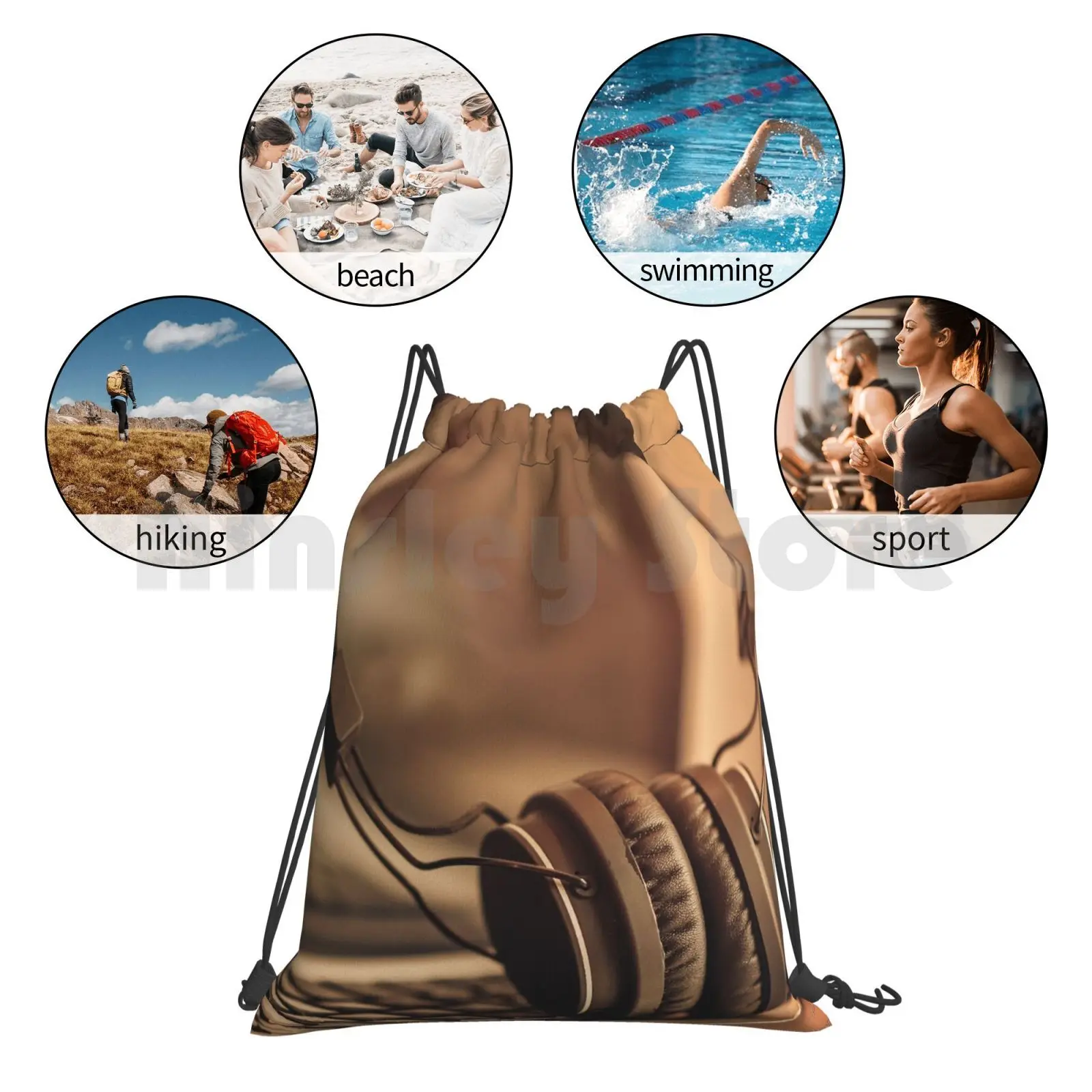 Наушники для ноутбука рюкзак спортзала водонепроницаемые наушники музыка милый